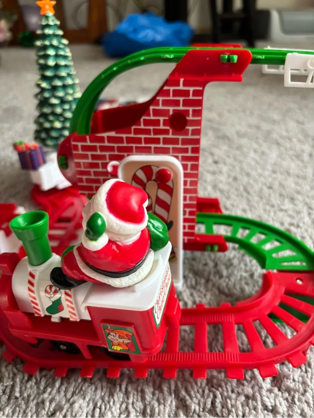 VTG 1991 New Bright Turn Over Choo Choo Christmas Train No 130 Box WORKING